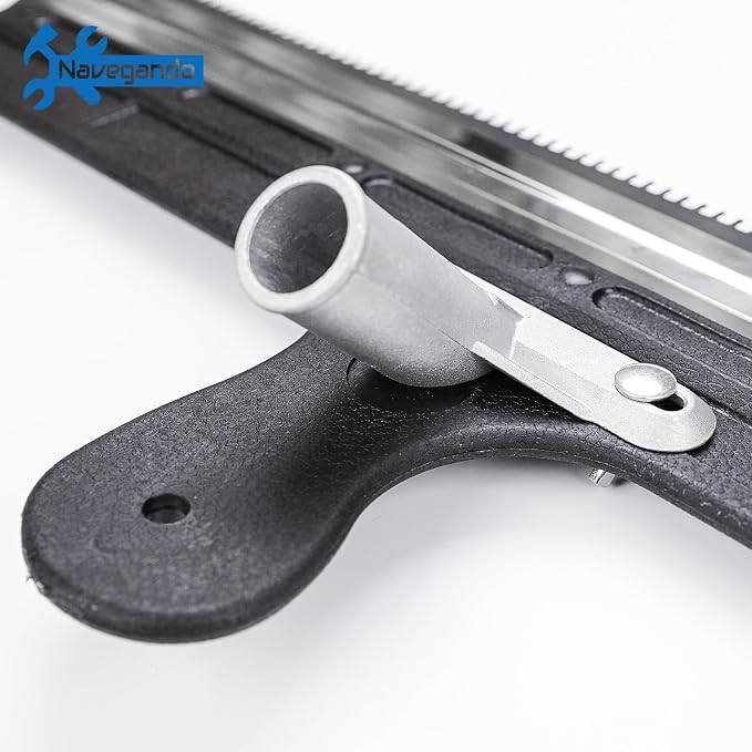56cm Epoxy Floor Squeegee,Notched Squeegee for Epoxy & Self-Leveling Concrete Rake,5mm Bilateral Notched Blade, Wide Plastic Spreader for Garage, Industrial, and DIY Floor Coating