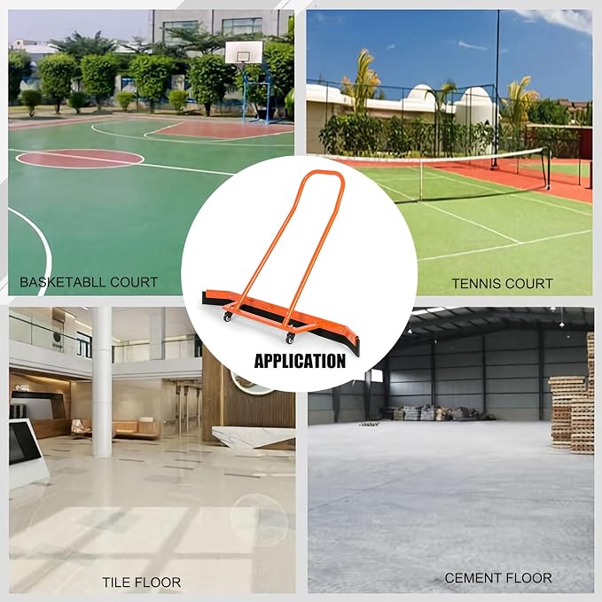 Port Tennis Court Squeegee Rain Shuttle for Sports Court Water Wiper Device Water Remover Stadium Dust Collector Wiper