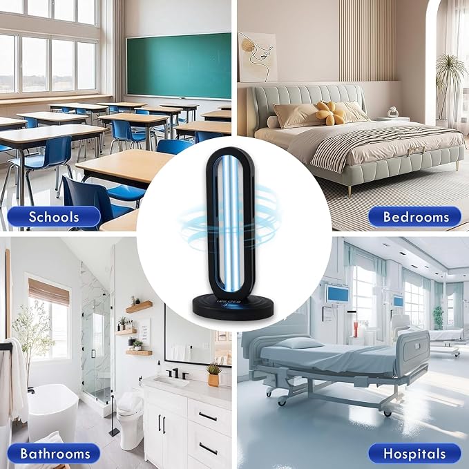 UVILIZER UV Light Home Disinfection Device & Ultraviolet Sanitizer Lamp for Home, Room & Office | Kills & Removes Dust Mites, Germs, Bacteria & Virus | Remote Control Included | U.S. Stock & Support