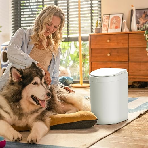 TOWNEW S2000 Smart Trash Can, Self-Sealing Touchless Trash Can with Motion Sensor, Automatic Liner Preparation, 5.5 Gallon Hands-Free Garbage Can for Kitchen, Bathroom & Office, Odor Reduction