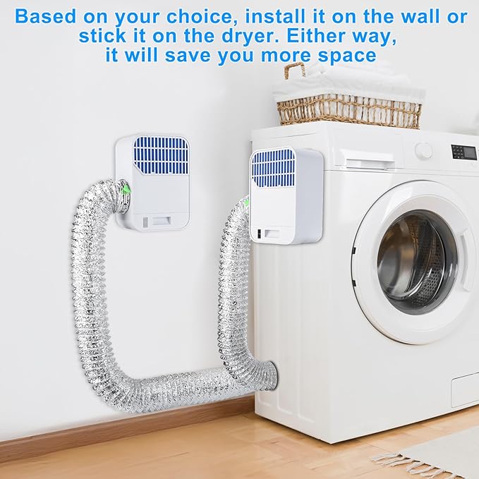 2025 New Upgraded Indoor Dryer Vent Kit for Electric Clothes Dryer, 3-in-1 Indoor Dryer Lint Trap with 6 Polyester Filter&10ft Dryer Vent Hose,Enhance Air Quality,Energy Efficient Water Drawer System