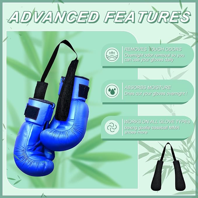 Timgle 2 Pcs Boxing Glove Deodorize Boxing Gear Odor Eliminator Bamboo Charcoal Deodorizer Boxing Glove Hockey Bowling Odor Eliminator Moisture Absorbing Sports Equipment for Bags Sports Gear