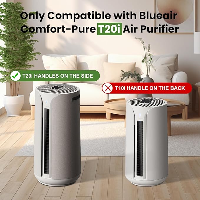 2 Pack T20i Replacement Filter Compatible with Blueair Comfort-Pure 3-in-1 Air Purifier Large, True HEPA High-Efficiency Activated Carbon Filter for Home Large Room