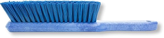SPARTA 8 Inch Soft Counter Brush with Polyester Bristles and 5 Inch Handle, Color Coded Handheld Broom for Tables Countertops and Foodservice Surfaces, 13 Inch Overall Length, Blue