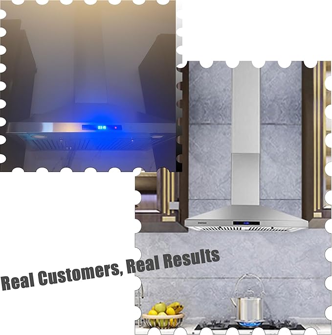 Kitchen Vent Hood Extension Stainless Steel Wall Mount Range Hood Chimney Pipe Duct Cover 210mm Width