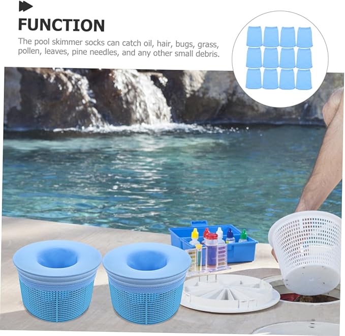 GALPADA 75pcs Pool Skimmer Socks Fine Mesh Bags for Swimming Pool Cleaning Reusable Accessories Protects System from Clogging for Inground Above Ground