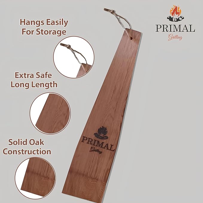 for the King of the Grill - PRIMAL GRILLING Combination Cedar BBQ Grill Scraper (1 x 12 & 1 x 18) - Natural, Bristle and Wire Free