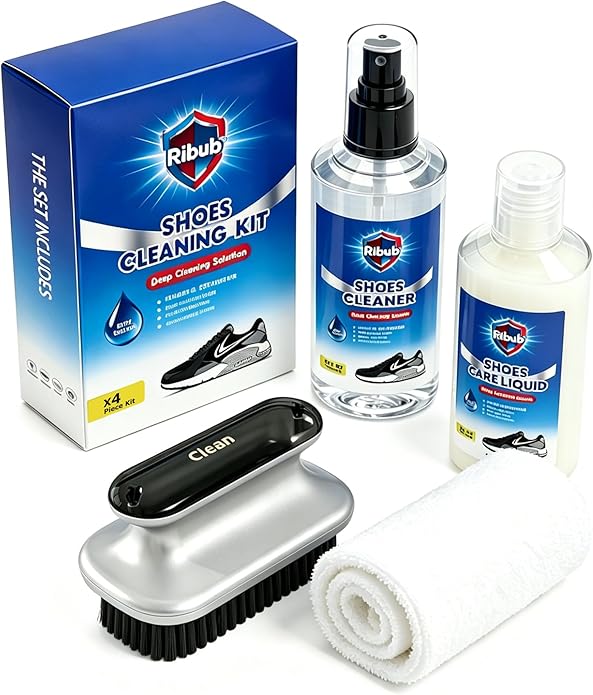 Shoe Cleaning Kit & Sneaker Care Kit – Sneaker Cleaner for Mesh Shoes, Leather, Canvas, Deep Clean Shoe Cleaner with Brush for Most Sneakers