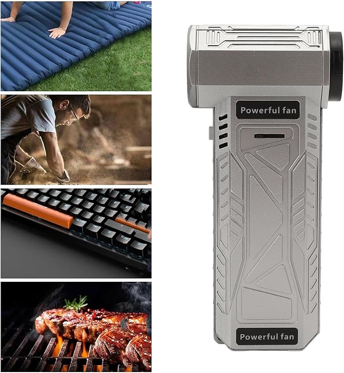 Electric Air Duster, 150000RPM Rechargeable Handheld Turbine Fan, 8000mAh Battery, ABS Material, 5.9x2.8 Inch