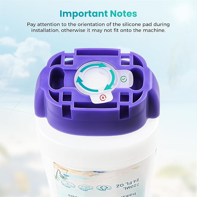 Bisenkud 2 Pack Refillable Bottle for Swiffer® Power Mop™ | 720ML / 24 FL.OZ Reusable Solution Container, Leak-Resistant Lock, Use Any Liquid Cleaner