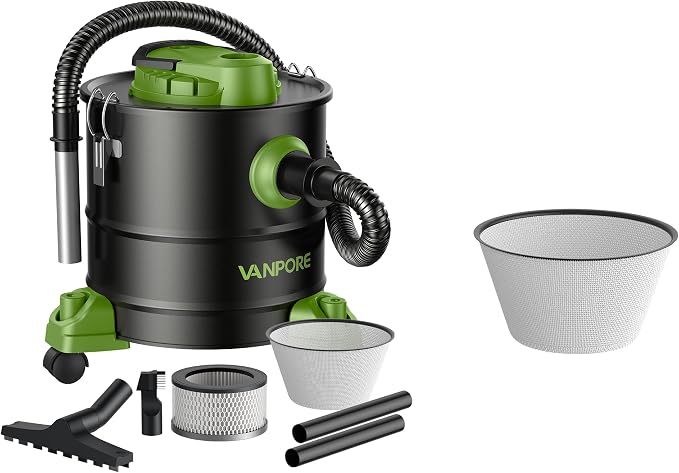 Ash Vacuum(Green) + One More Filter Bag