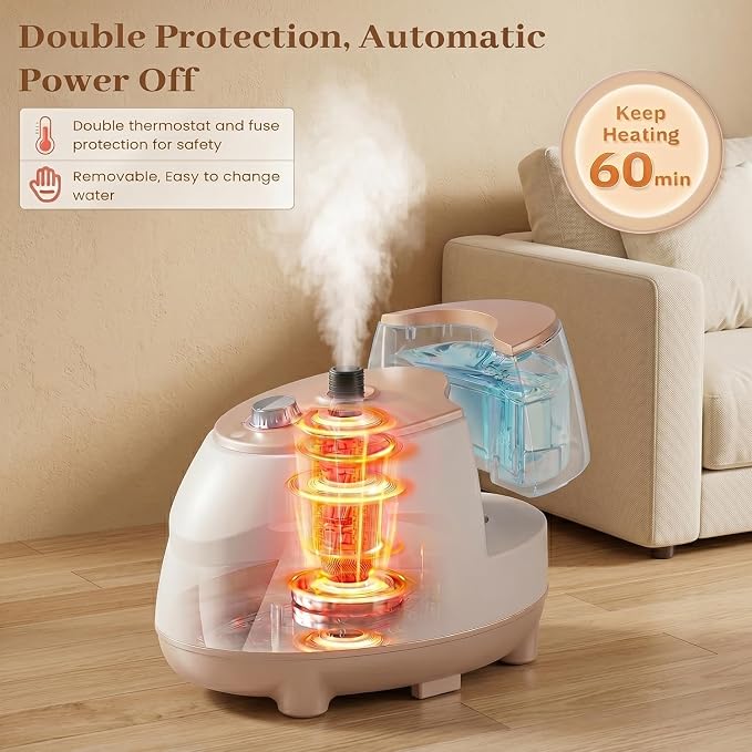 HAPAIS Steamer for Clothes,1800W Professional Clothes Steamer 360° Rotatable Ironing Board,30s Fast Heat, 2L Large Tank 60 Mins Steam, Garment Steamers for Suits, Wedding Dresses, Curtains, Cashmere