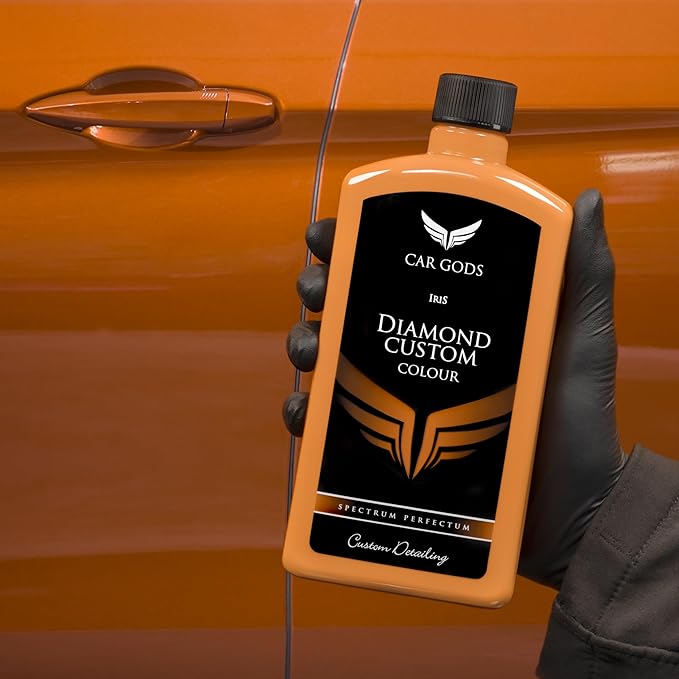 Car Gods Iris Custom Color Orange 3-in-1 Polish Wax Color Restorer & Scratch Remover, 16 Colors Available, 17 Fl Oz