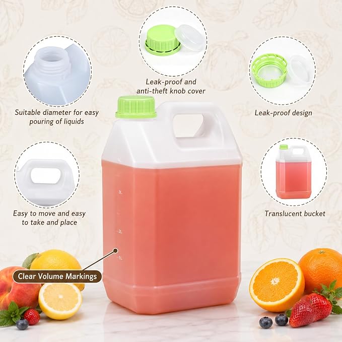 ASEVAT 2.5 Gallon Plastic Jug with Pump and 100ml Measuring Cup, Heavy-Duty Liquid Storage Container for Cleaning Supplies, Laundry Detergent, Bulk Liquids