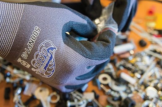 GGS Tsunami Grip Safety Gloves, Lightweight, Puncture Resistant, Secure Grip Work Gloves for Yard Work, Warehouse, Auto-Repair, 72 Pairs, XL