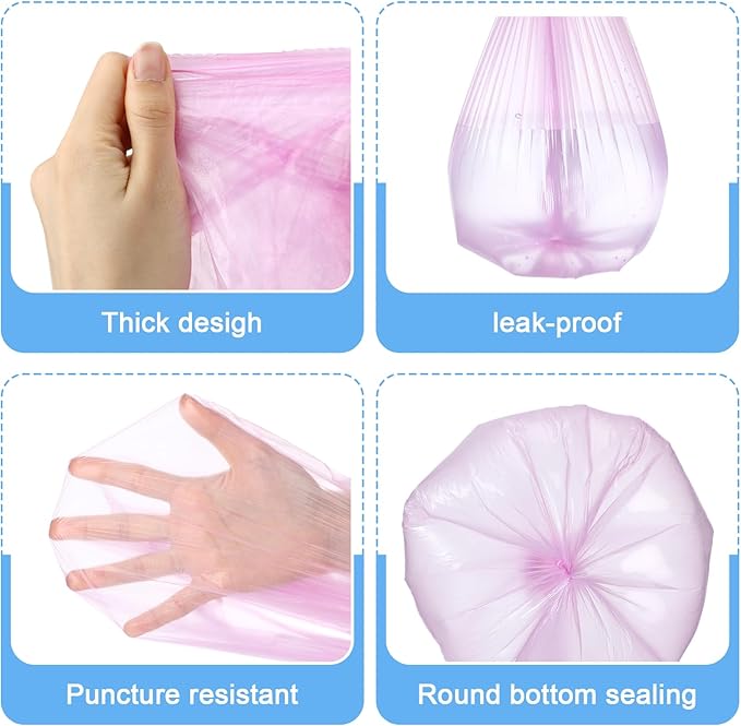 1000 Pcs Small Trash Bags 4 Gallon Small Garbage Bags Wastebasket Liners Trash Can for Bathroom Office