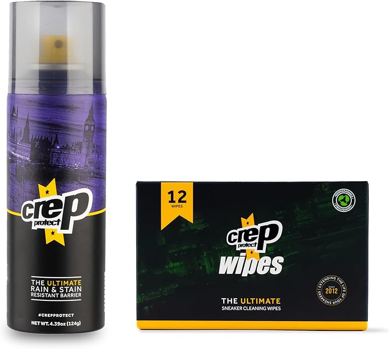 Crep Protect Shoe Protector Spray & Premium Biodegradable Sneaker Cleaning Wipes