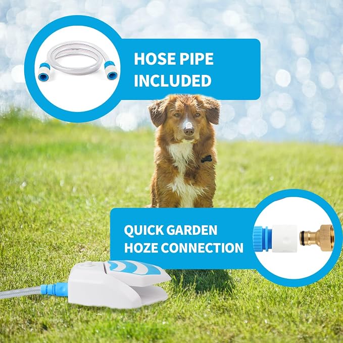 All For Paws Dog Water Fountain, Dog Sprinkler Paw Activated, Outdoor Water Fountain for Dog Drinking, Step On Pet Water Dispenser