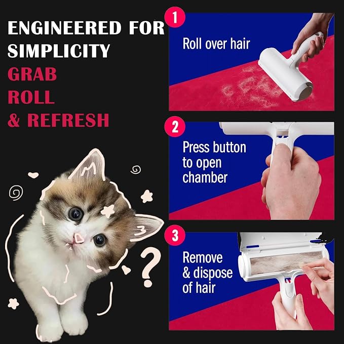 FurSwipe® Reusable Pet Hair Remover for Dogs & Cats – Battery-Free Lint Roller for Furniture, Couch, Carpet, Clothing, Car & Bedding – Eco-Friendly, No Sticky Sheets, Easy Fur Removal Tool