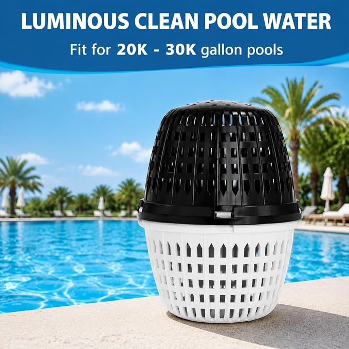 New Pool Unit Fit 20K-30K Gallons Pools 6 Month Lifespan Black