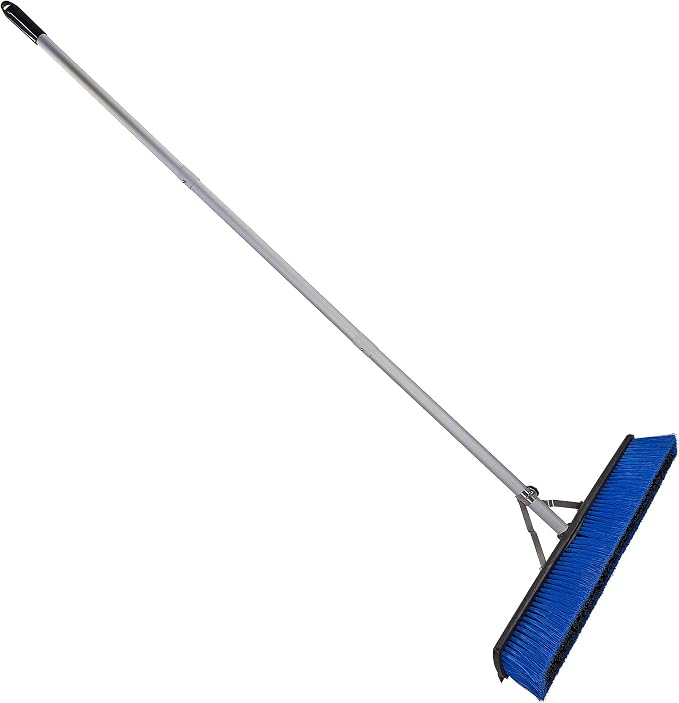 SPARTA Sweep Complete Floor Sweep with Squeegee for Catering, Buffets, Restaurants, Stainless Steel, 24 Inches, Blue