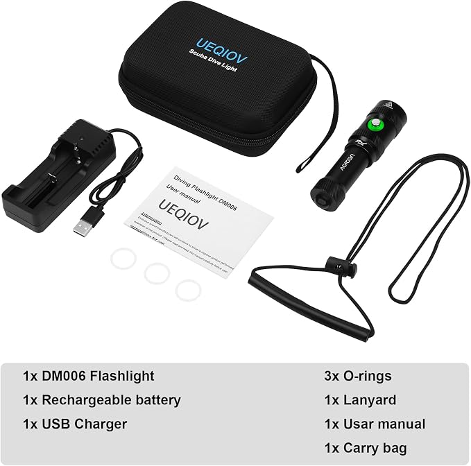 Diving light 4000 lumens with SOS signal diving flashlight, spotlight flashlight, underwater diving light IP68 waterproof, suitable for 150 meters night diving, cave diving, and scuba diving equipment