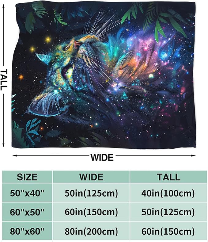 Tijuboni Cat Throw Blanket Cat Gifts for Girls Boys Women Men Kids Adults Soft Flannel Fleece Blanket for Couch Sofa Bed Home Decor 60"x80"