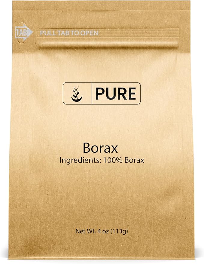 PURE ORIGINAL INGREDIENTS Borax (4 oz) Sodium Borate, Multipurpose Cleaning Agent, Ideal Slime Ingredient