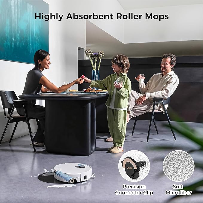 23 Pack Replacement Parts for DREAME Aqua10 Ultra Roller Robot Vacuum, 2 Roller Mops, 1 Detangling DuoBrush, 6 Vacuum Bags, 6 HEPA Filters, 6 Side Brushes, 1 Cleaning Brush, 1 Screwdriver