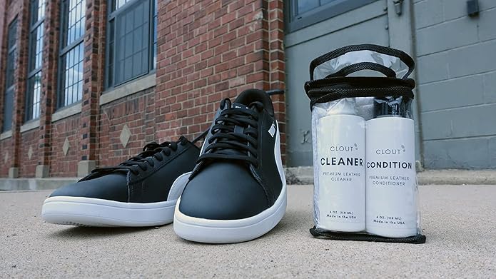 CLOUT Premium Leather Sneaker Care Kit - Shoe Cleaner and Conditioner for Shoes, Boots & Accessories - Safe for All Colored and White Leather