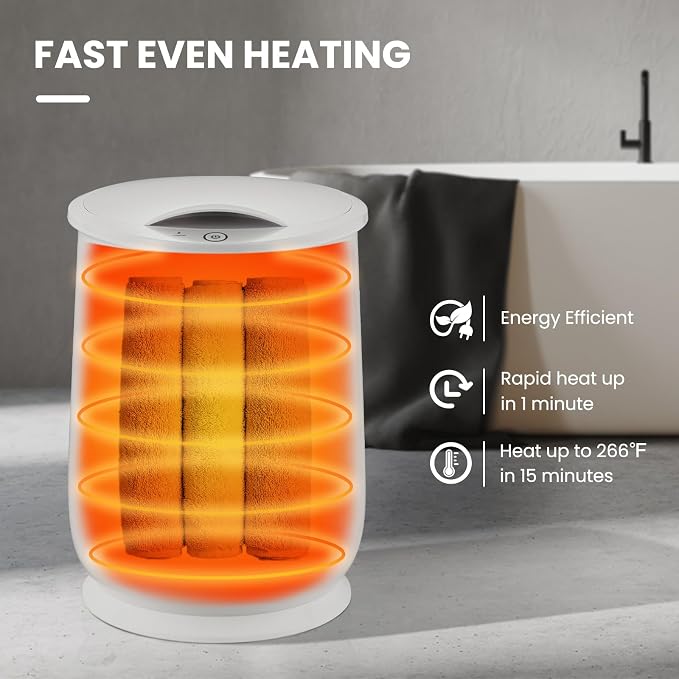 WELLHUT 21L Hot Towel Warmer Bucket, Bathroom Towel Warmers with Fragrance Holder, Insulation Function, Overheat Protection Device & Hot Surface Indicator, Blanket Towel Warmers for Bathroom