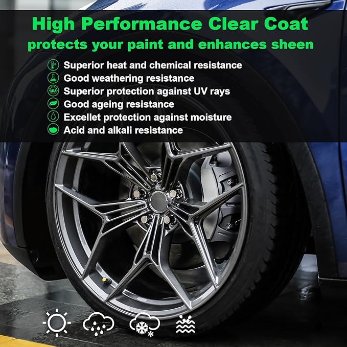 NADAMOO Aluminum Wheel Rim Paint Protective Clear Coat, Satin Finish, 2 Cans
