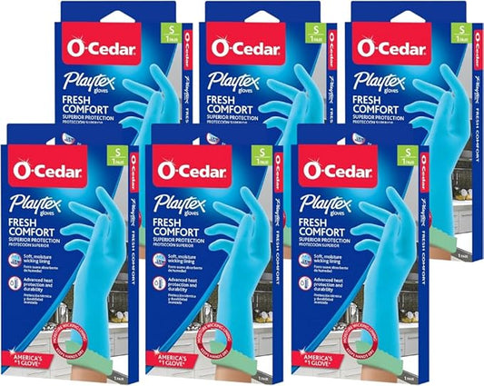 PLAYTEX Fresh Comfort Small Cleaning Gloves, 1 Count (Pack of 6)