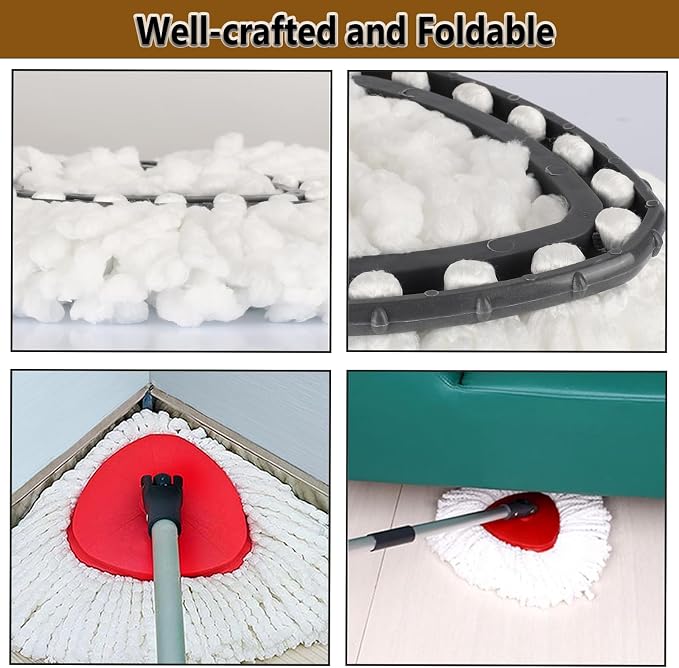 20Pack Spin Mop Replacement Heads,100% Microfiber Mop Head Replacement Compatible with Triangle Spin Mop, Easywring 1-Tank System, Easy Cleaning, Microfiber, Machine Washable