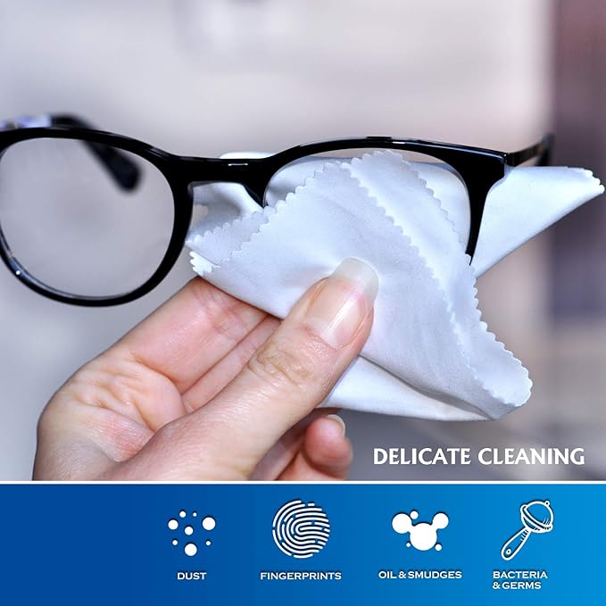 AAwipes Eyeglasses Cleaning Cloths Light Color 3 in 1 Bundle
