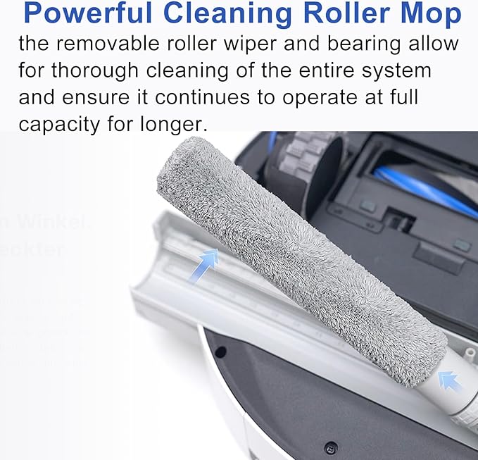 19 Pcs Accessories for ECOVACS DEEBOT T90 Omni / T90 PRO Omni Vacuum Cleaner Replacement Parts, 1 Main Brush, 2 Mop Roller, 4 HEPA Filter, 4 Dust Bag, 6 Side Brush, 1Cleaning Brush, 1 Screwdriver
