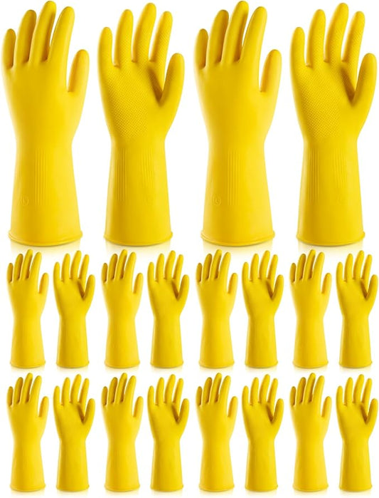 ThxToms Heavy Duty Rubber Cleaning Gloves, Reusable Dishwashing Gloves for Kitchen, Gardening, Pet Care - 20 Mil Extra Thick