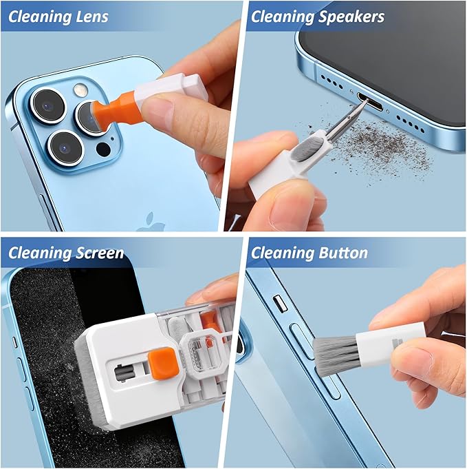 Keyboard Cleaning Kit Laptop Cleaner with 2Oz Computer Screen Cleaner Spray, Multi-Function PC Electronic Cleaner Kit for Car iPad iPhone Pro, Earbuds Macbook Camera Monitor PC, All-in-one with Patent