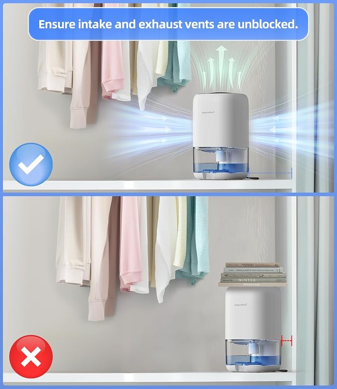 Dehumidifier,35 OZ Small Dehumidifiers for Bedroom for Home,Quiet with Auto Shut Off,Dehumidifiers-for Bedroom (280 sq. ft),Bathroom,RV,Closet,White,(Pack of 12)