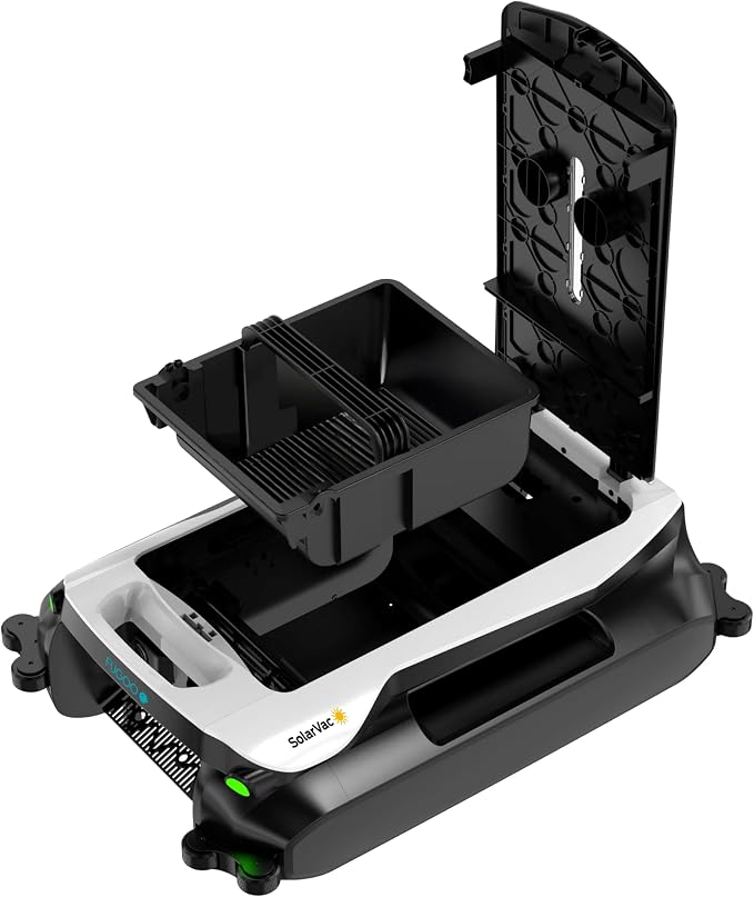 Fugoo SolarVac | Solar Powered Cordless Pool Vacuum Cleaner with Smart App Control, 30+ Hr Battery Life, Four Cleaning Modes, Auto Navigation, Anti-Collision