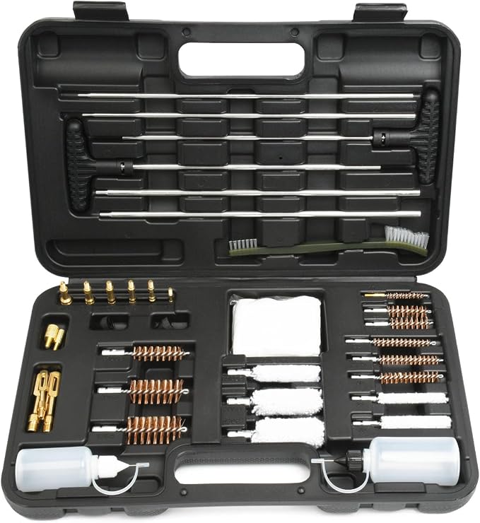 Gun Cleaning Kit Universal Gun Cleaner for Shotgun, Pistol, Rifle, All Guns with Lightweight Carrying Case