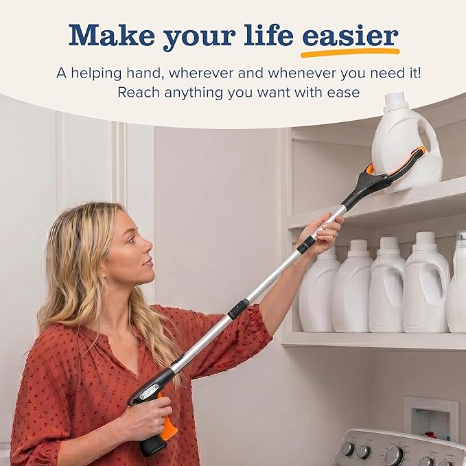 EZPIK Pro 26" Foldable Grabber Reacher Tool for Seniors - Grabbers for Elderly Reaching Tool Heavy Duty Pickup Trash Picker Upper Equipment - Claw Grabber Stick for Reaching Aids, Weed Gripper