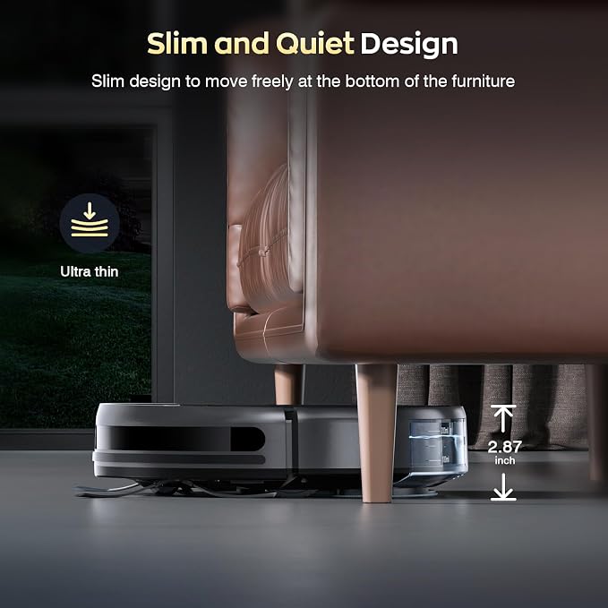 Robot Vacuum and Mop Combo, 2300Pa Strong Suction, 2-in-1 Dust Box and Water Tank, Works with Alexa/Google Assistant, Long Runtime, Schedule, Quiet, Ideal for Hard Floors, Low-Pile Carpets and Pets