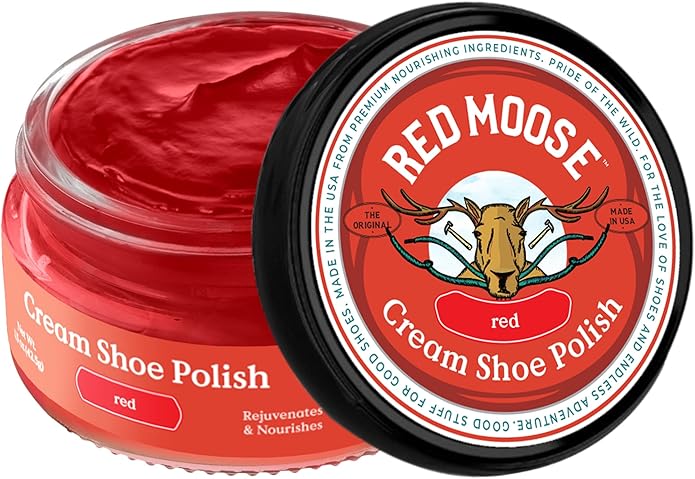 RED MOOSE Boots and Shoe Cream - Shoe Polish Kit for Leather - Shoes Shine - Made in the USA