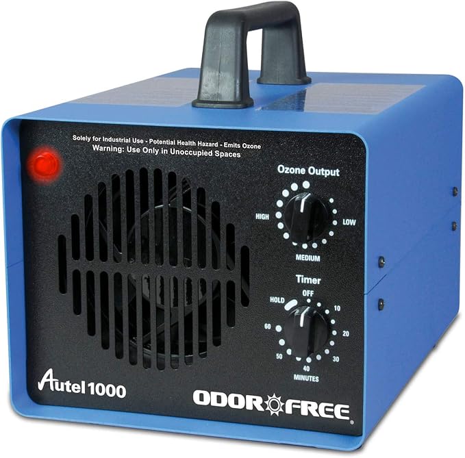 OdorFree Autel 1000 Ozone Machine Odor Removal for Eliminating Smells and Permanently Removing Pet, Car and Musty Odors - Ozone Generator for Autos, Hotels and Small Spaces With Short Treatment Times