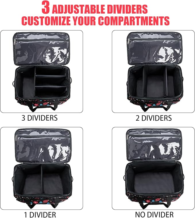 Medical Bag Rolling Roller Bag Trolley Duffel Nurses EMT CNA RN Empty for First Aid Responder Home Health Care Nursing Student Roll Duffle Bag Carry on Wheels Wheeled Work Physicians Doctor