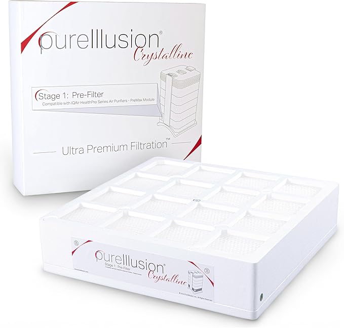 PureIllusion Scientifically Tested PreFilter for IQAir HealthPro Series Air Purifier - Ultra Premium Filter fits PreMax Module - Genuine Crystalline Pre Filter