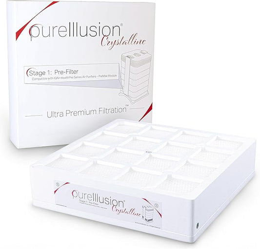 PureIllusion Scientifically Tested PreFilter for IQAir HealthPro Series Air Purifier - Ultra Premium Filter fits PreMax Module - Genuine Crystalline Pre Filter