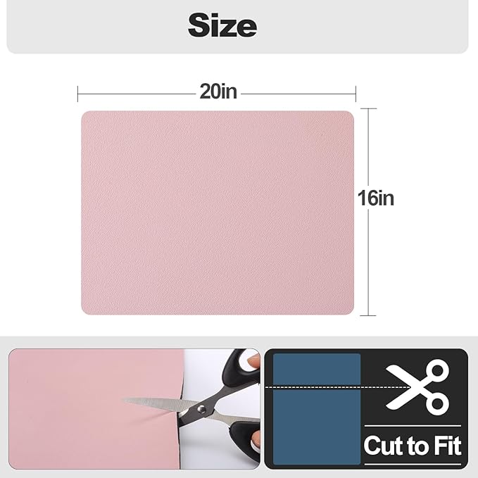 Ecotrim - Dish Drying Mat for Kitchen Counter | Coffee Bar Mat for Countertops | Heat Resistant Drainer Mat with Non-slip Rubber Backed | Hide Stain Kitchen Absorbent Draining Mat | Pink 16"x20"
