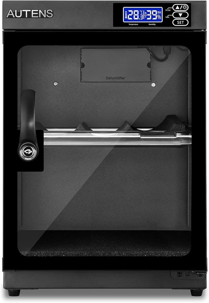 30L Dehumidifying Dry Cabinet Box, Digital Control Noiseless and Energy Saving, for DSLR SLR Camera Lens and Electronic Equipment Storage,Temperature Humidity LED Dual Screen